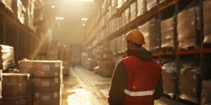 Man working in a warehouse